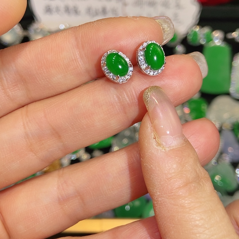 【闪购商品】未镶嵌翡翠耳饰天然翡翠