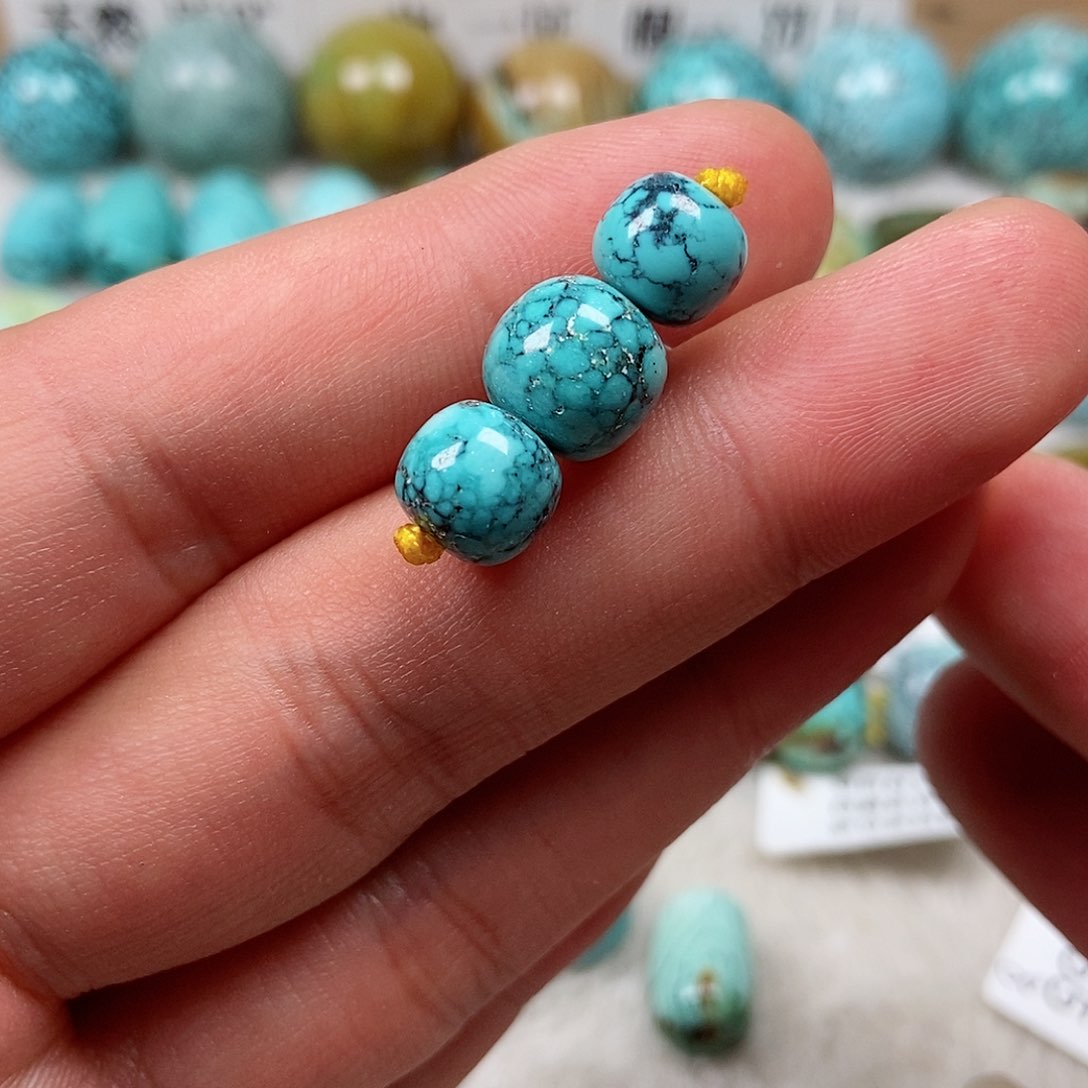 未镶嵌绿松石珠宝半成品