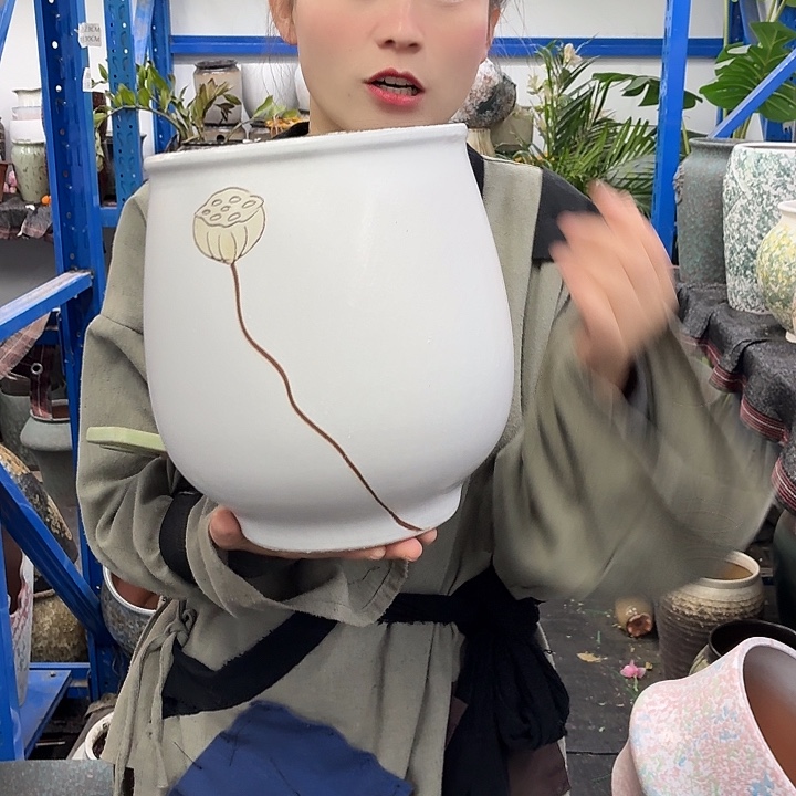 19×24 -粗陶花盆有孔-买买买