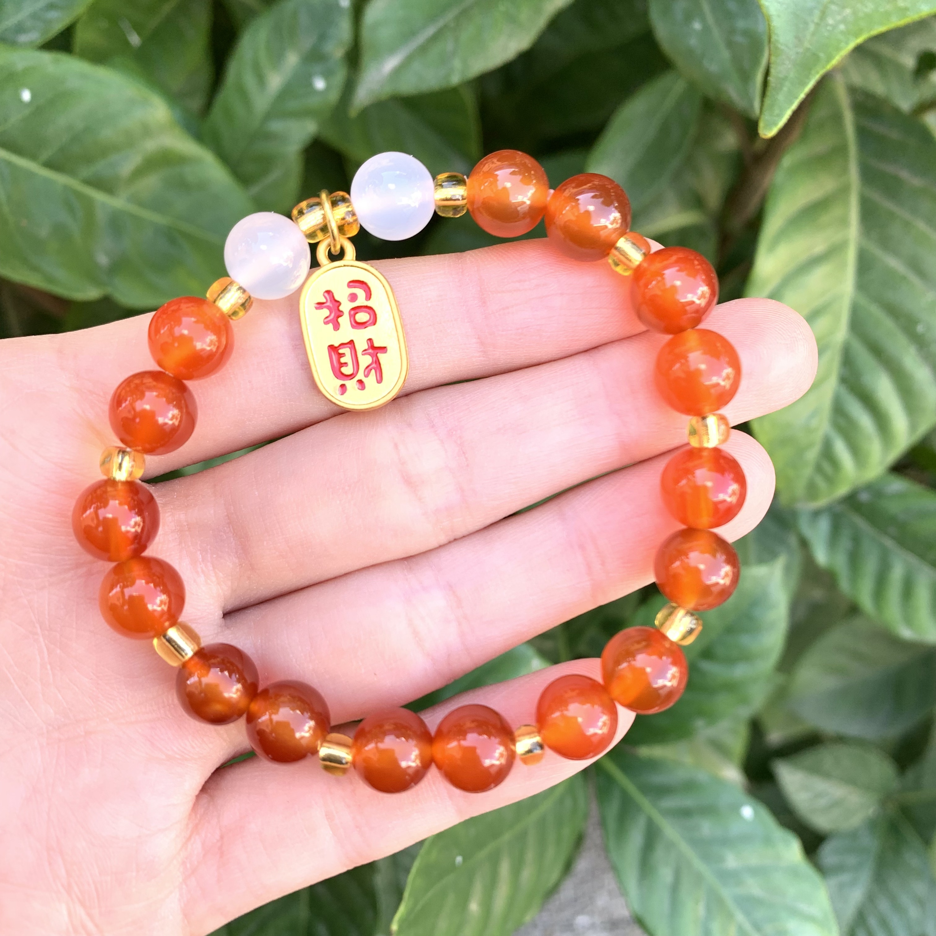 翠都手镯日记2玉髓玛瑙时尚红手串