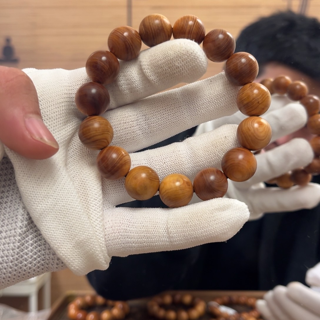 柏木（崖柏）手串/手链空**音15黑油泥膏料药香