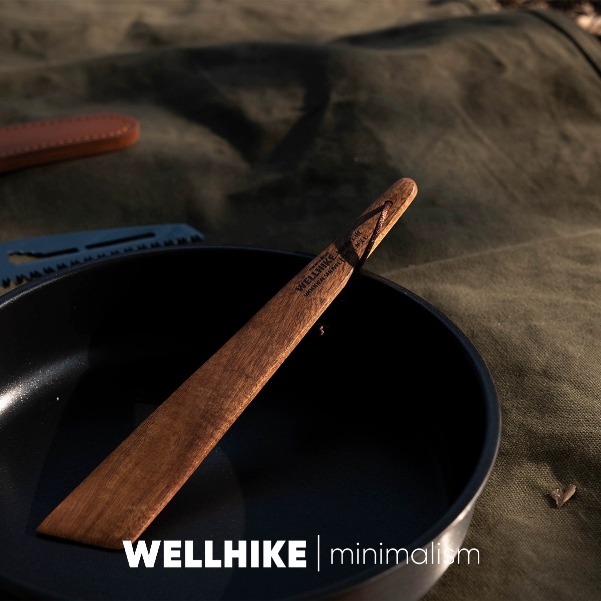 WELLHIKE户外BC锅铲露营泰国柚木不伤锅solo三角平铲炒菜煎鱼铲子