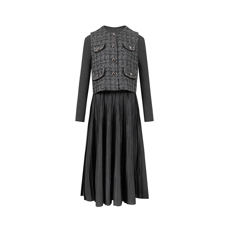 【尚雅专属】商场同款新品冬季两件套连衣裙N1910A44534