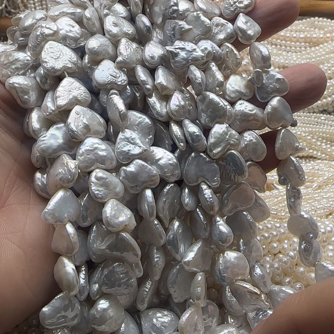 半成品未镶嵌淡水珍珠巴洛克爱心