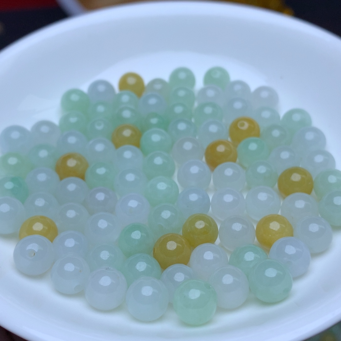 【闪购商品】翡翠手链未镶嵌卡7.3冰三彩10个