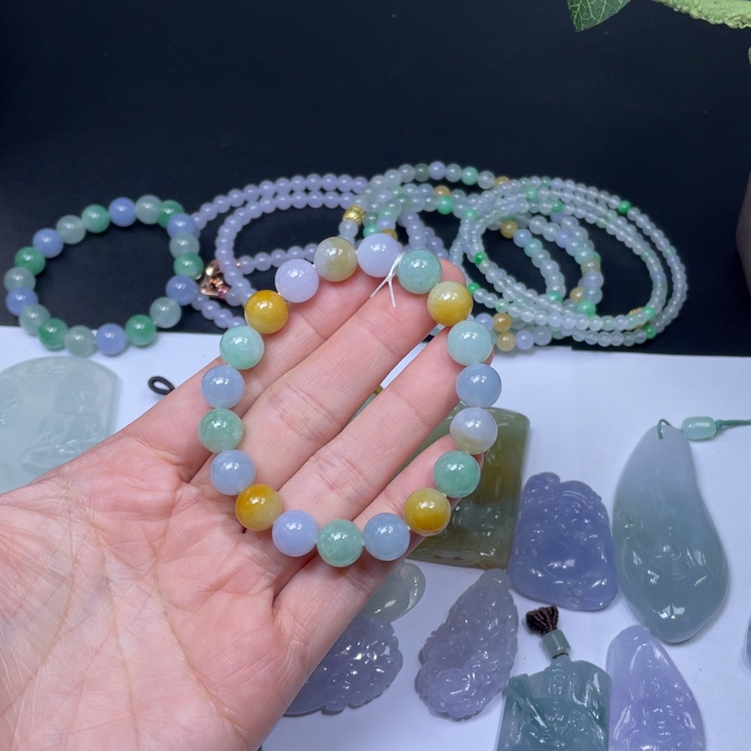 翡翠手链未镶嵌手串