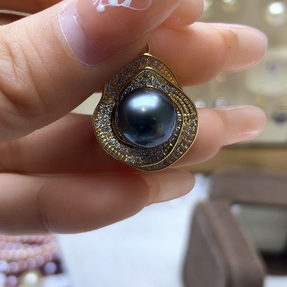 海水珍珠颈饰银S925镶嵌