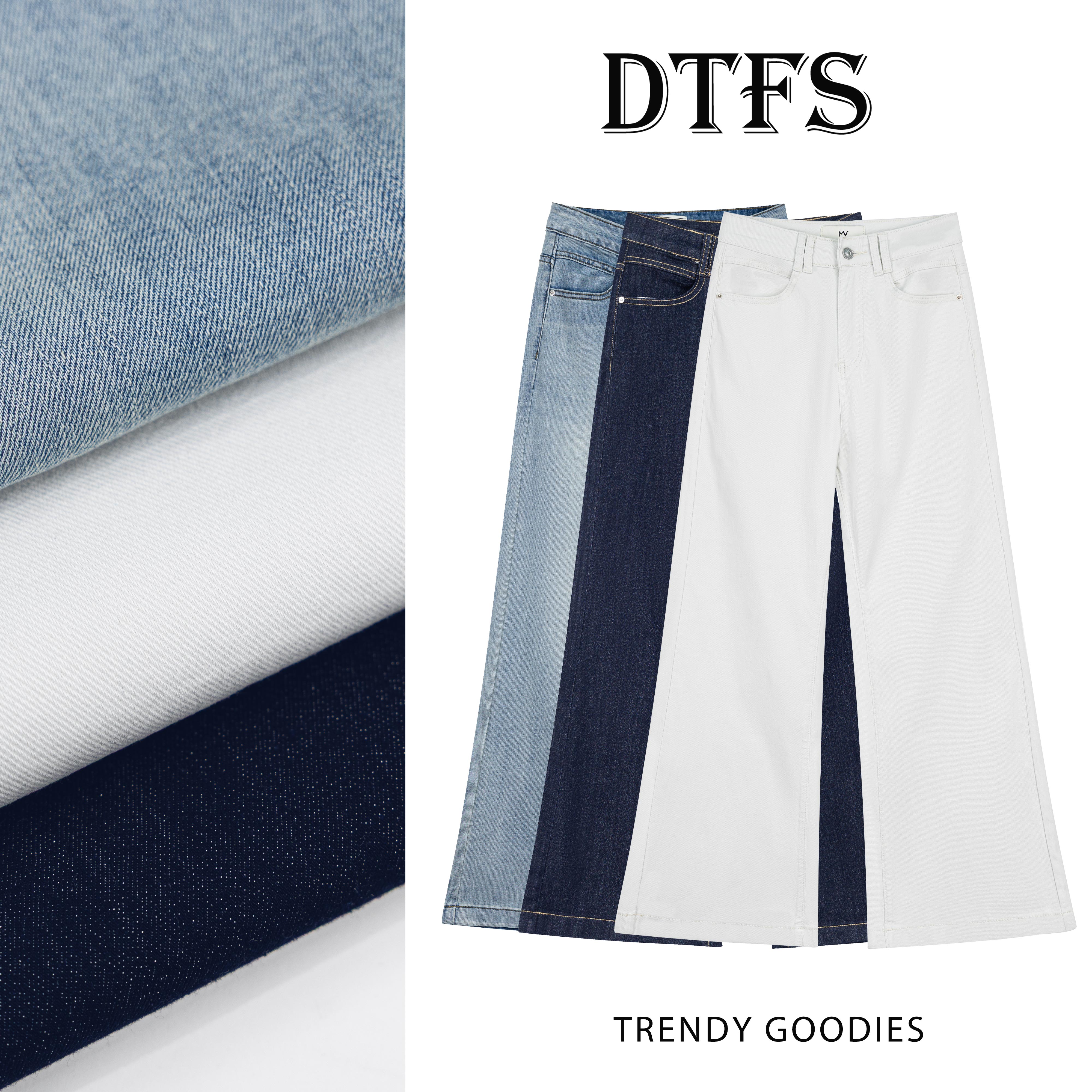 【大婷】韩系2025夏季爆款水洗高腰显瘦薄款潮流阔腿牛仔裤83813