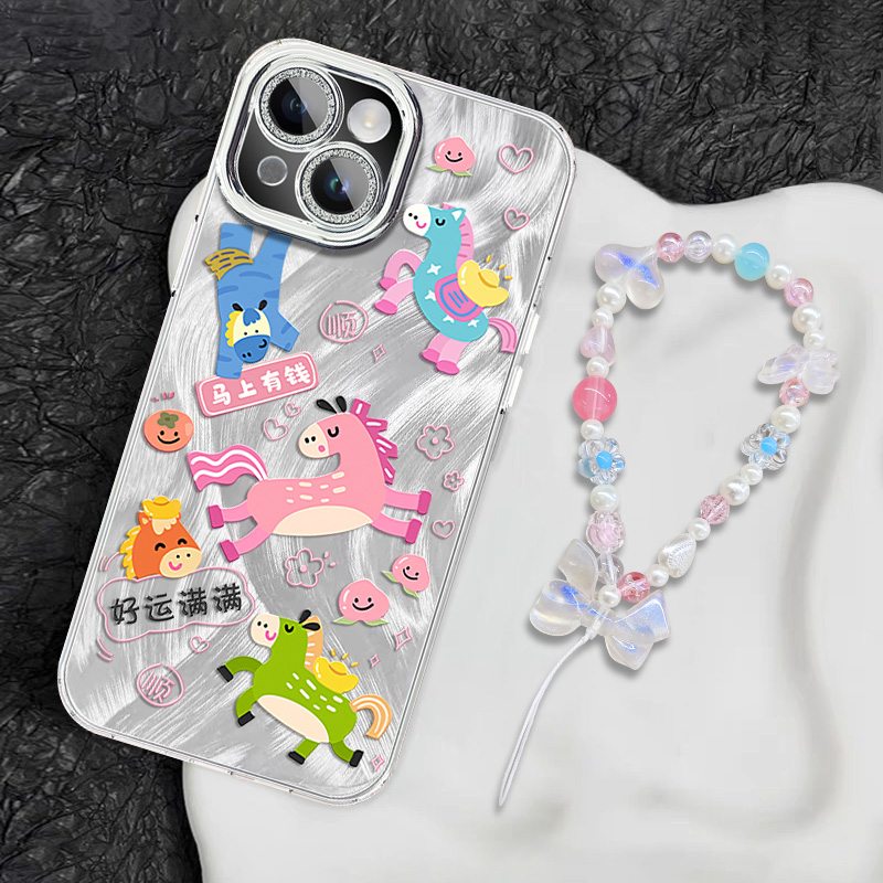 【苹果/华为/荣耀/OPPO/vivo小米】小马好运满满精孔羽纱防摔手机壳