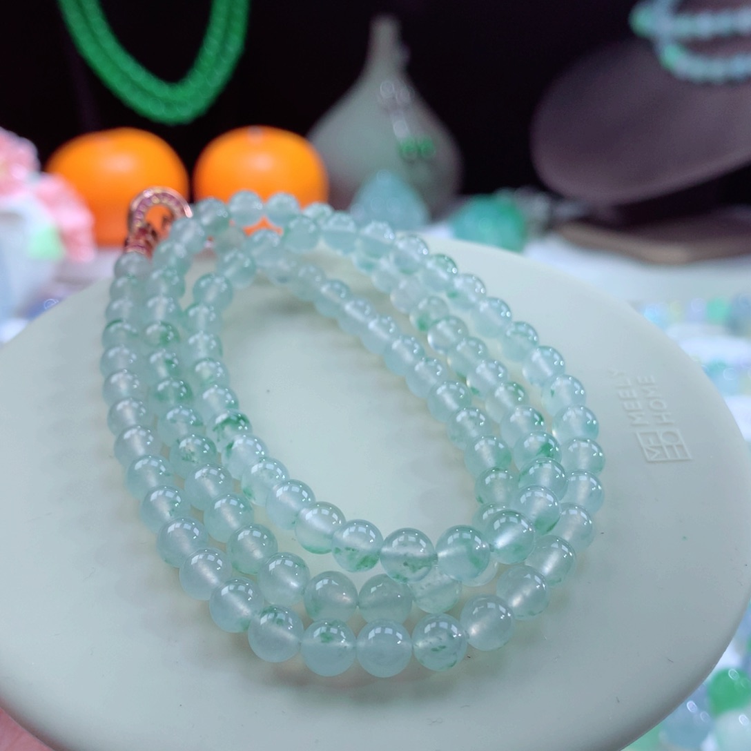 翡翠手链未镶嵌卡6mm