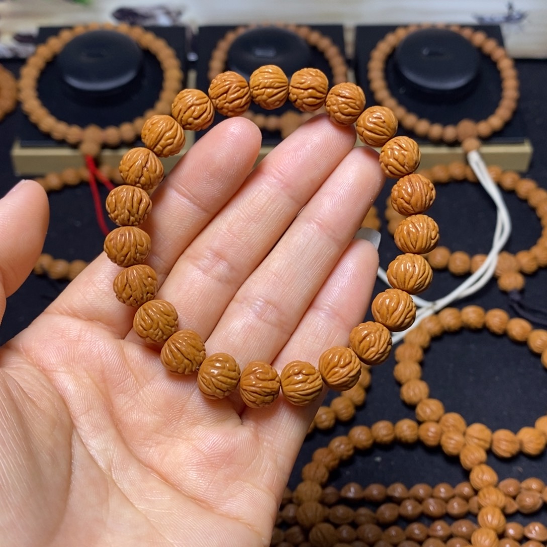 一***！桃核手串秦岭文玩桃核手串