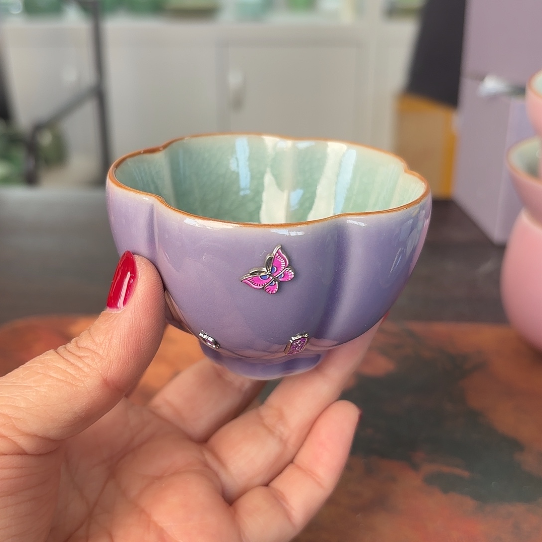 龙泉云间青瓷小米茶器