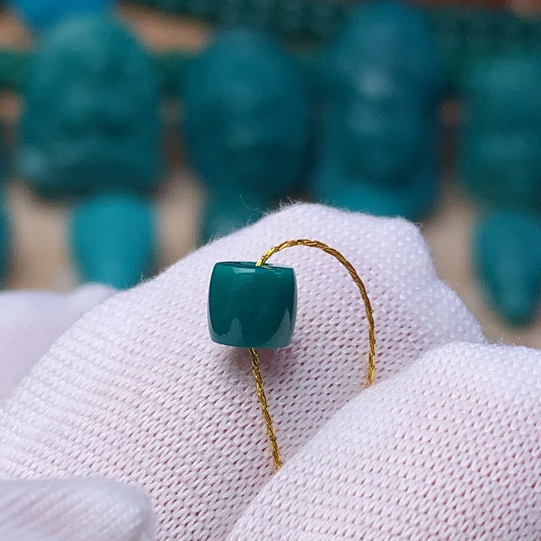 绿松石珠宝奇石未镶嵌5mm开播福利