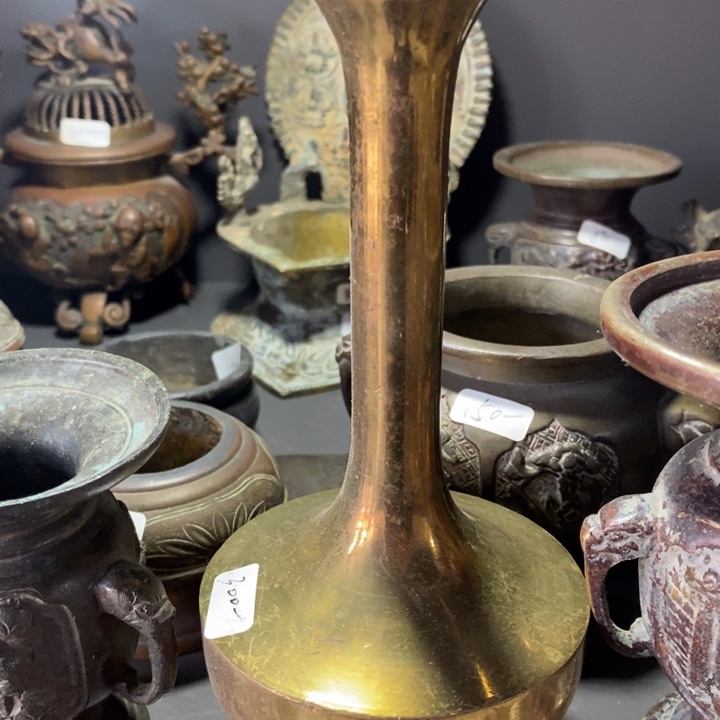 手工艺品琉璃铜花瓶