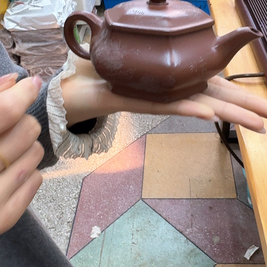 紫砂茶壶紫砂壶六方明路230cc