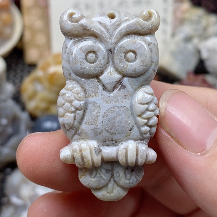 颈饰未镶嵌硅化珊瑚（珊瑚玉）