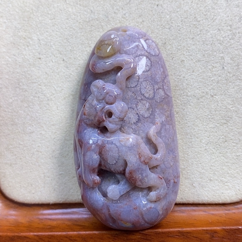 【闪购商品】硅化珊瑚（珊瑚玉）颈饰未镶嵌K5