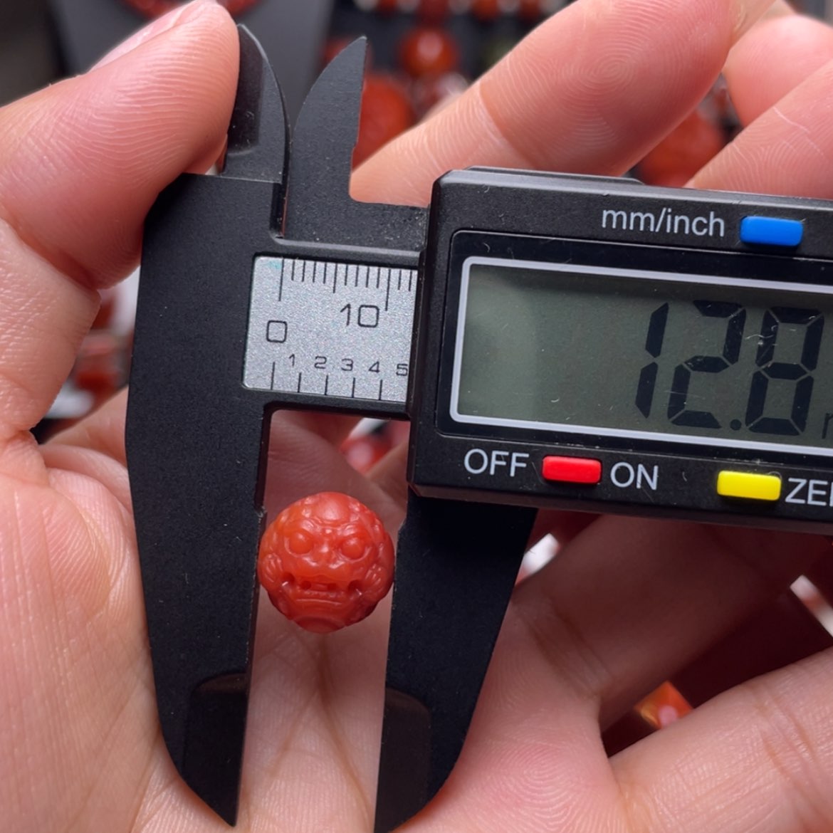 【闪购商品】南红玛瑙12.8貔貅珠未镶嵌你**@