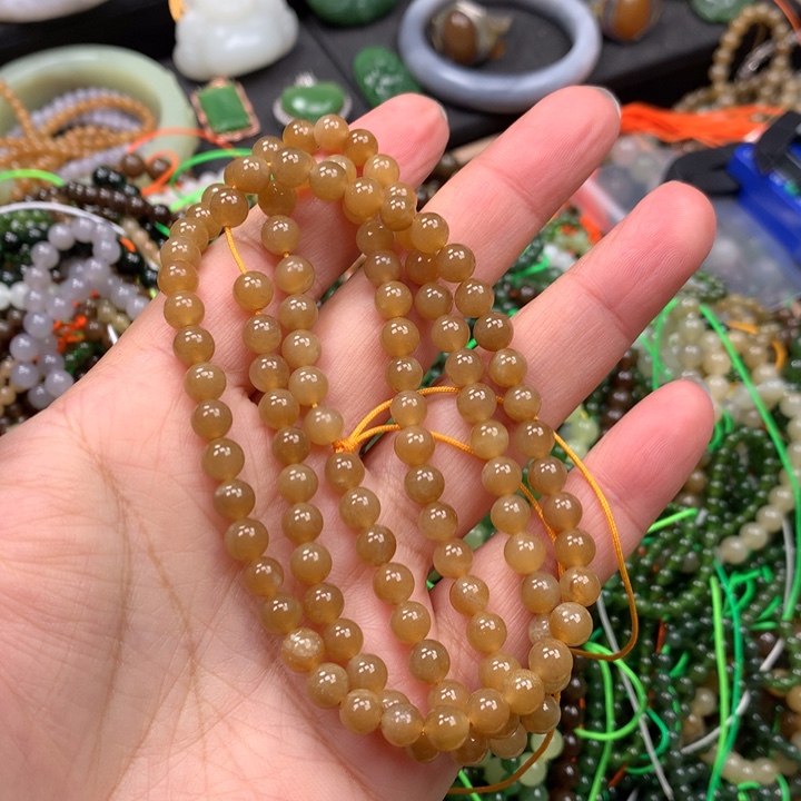 和田玉未镶嵌手链56