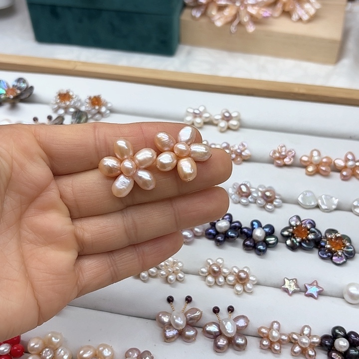 淡水珍珠发饰银S925镶嵌