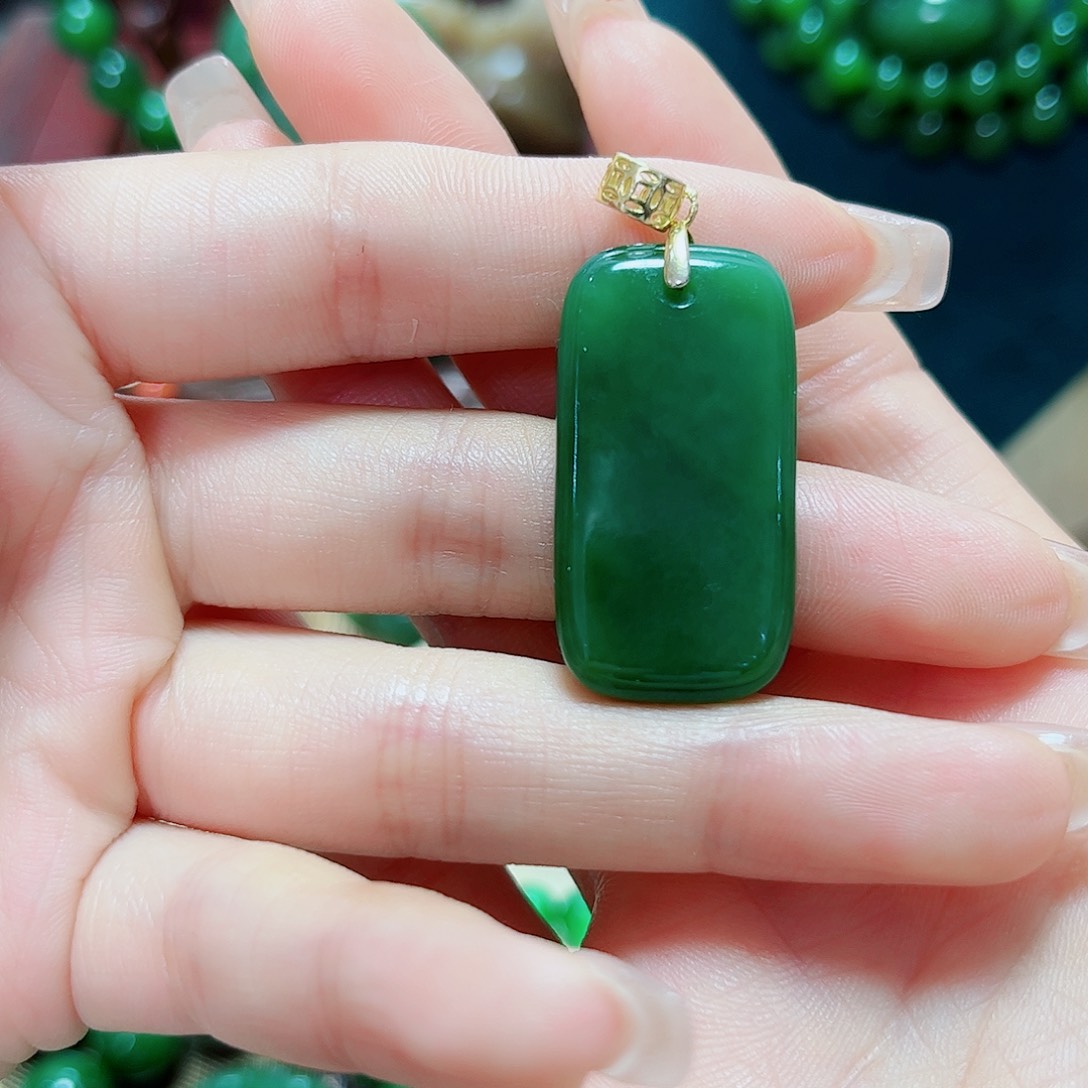 和田玉银S925镶嵌颈饰