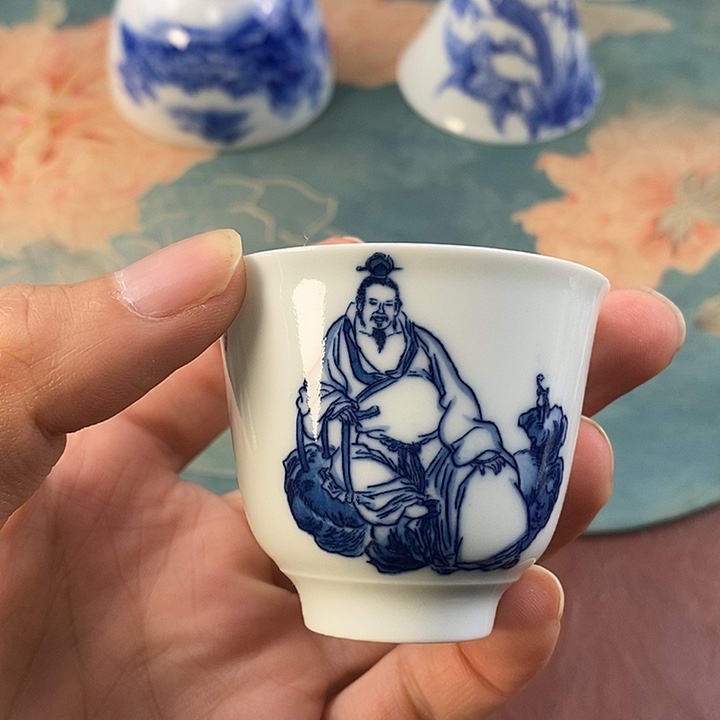 杯现代景德镇全手工全手绘茶具168888微瑕