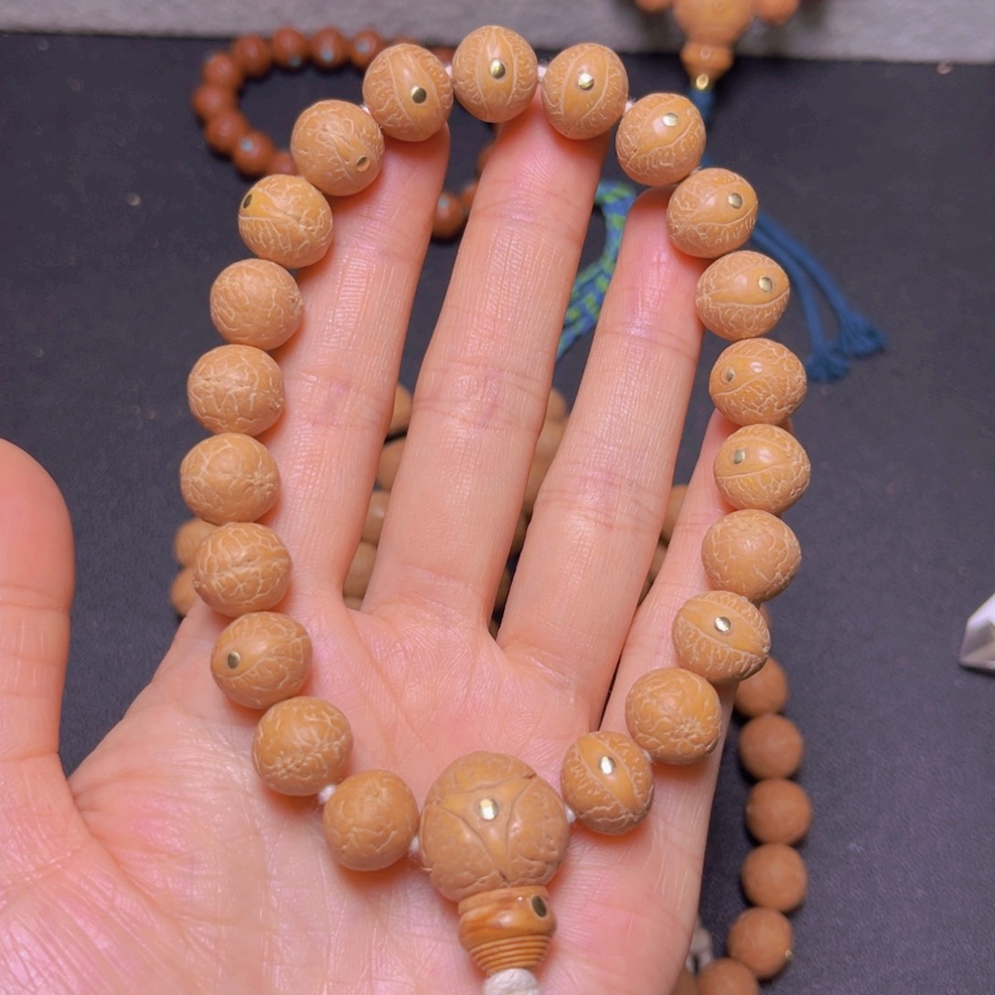 凤眼菩提吊坠12mm精品铜钉手串