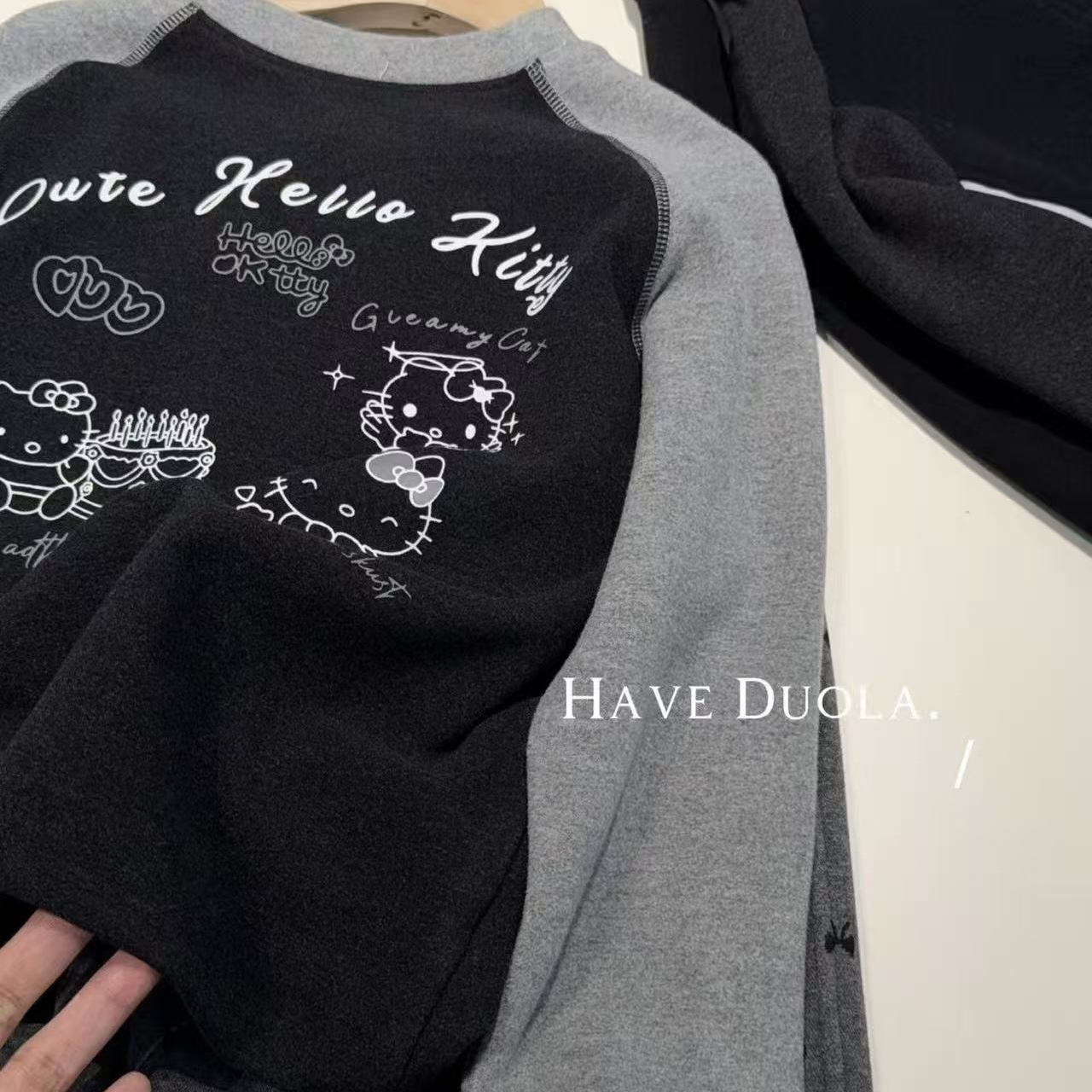 1711儿童插肩袖德绒T恤