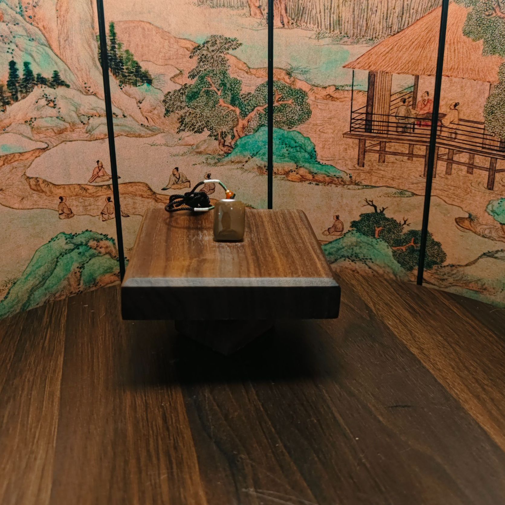 D和田玉且末糖无事牌吊坠0815