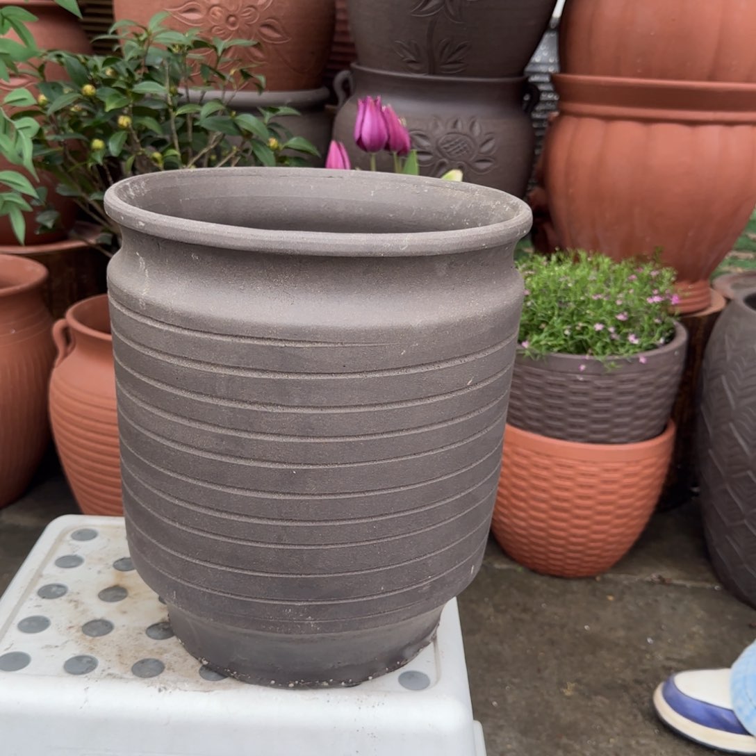 紫砂花盆口26高30宜兴紫砂