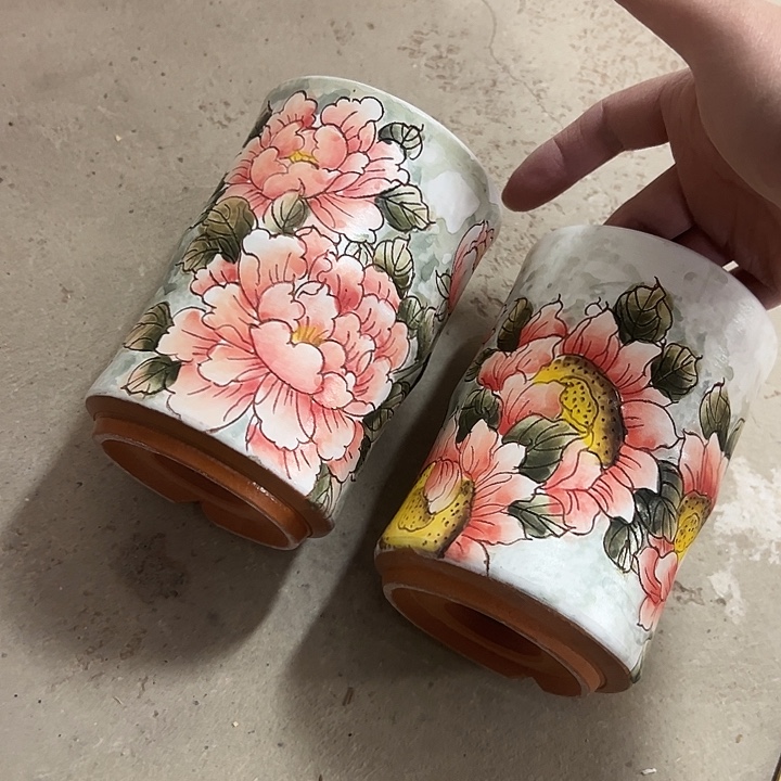 满38包邮 景德镇幸运花盆