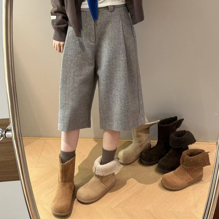 冬日小暖炉”芒果头小熊两穿棉靴雪地靴2.5新款防滑加绒雪地靴