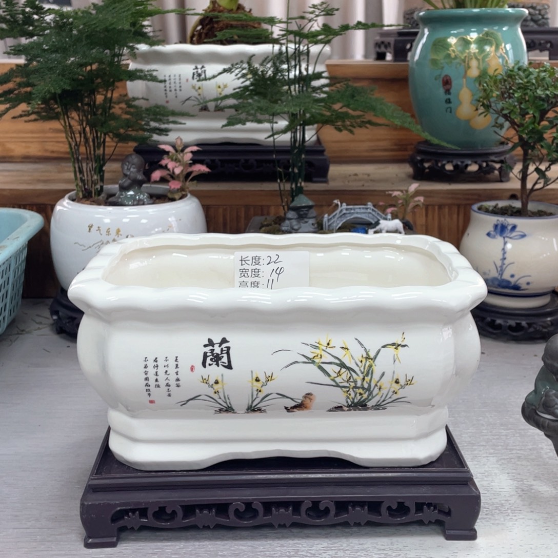 陶瓷花盆紫砂陶瓷花盆艺术盆景花盆