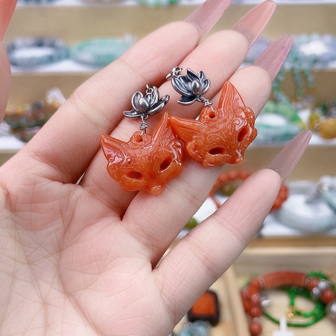 翡翠未镶嵌手链耳坠