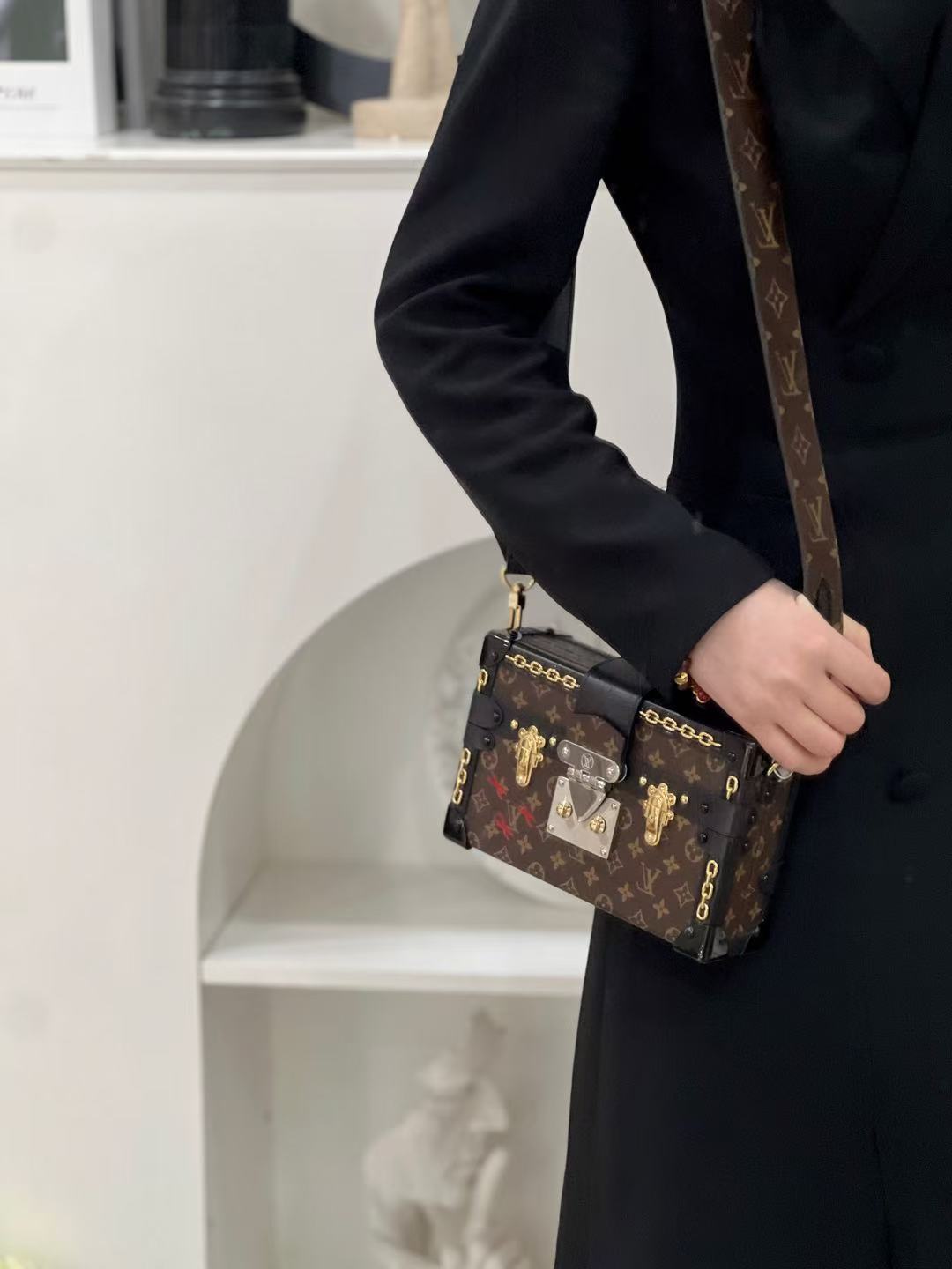 99新 LouisVuitton/路易威登 Petite Malle 限量款硬盒子/甄选