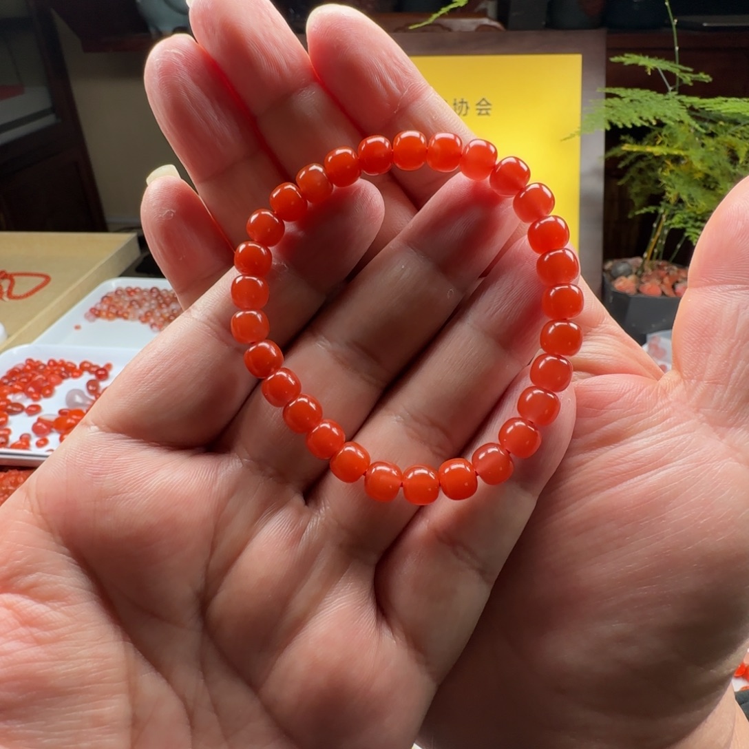 南红玛瑙未镶嵌7➕老型手串