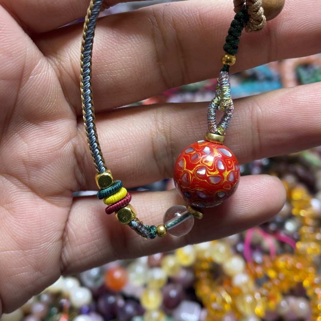 紫晶颈饰银S800镀金镶嵌