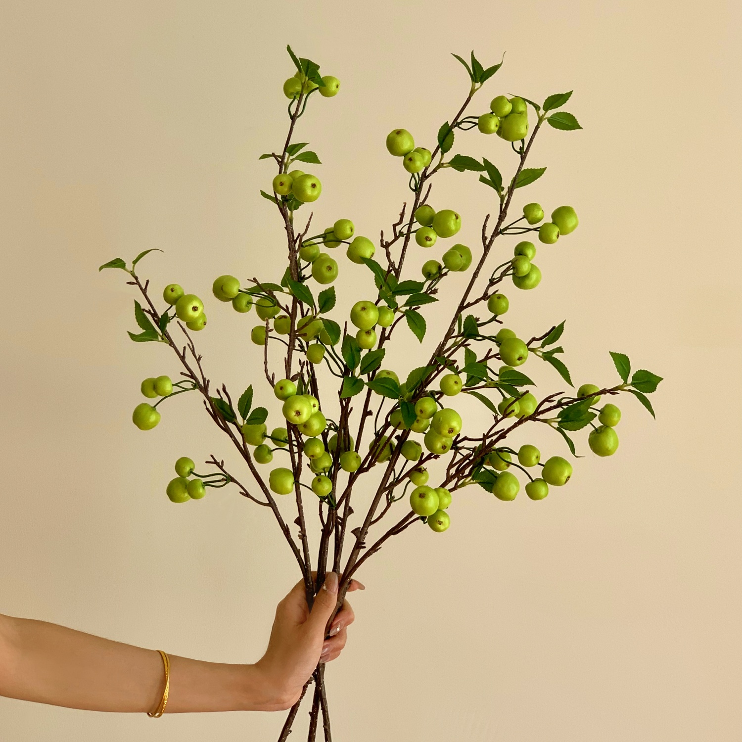 新中式小苹果绿植客厅餐桌装饰品花艺摆件假花仿真花轻奢高端摆设