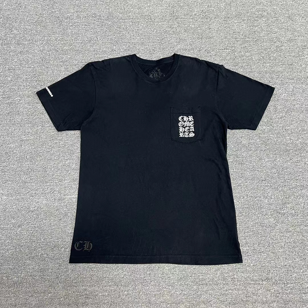 95新 Chrome Hearts/克罗心 黑色梵文字母短袖 L码