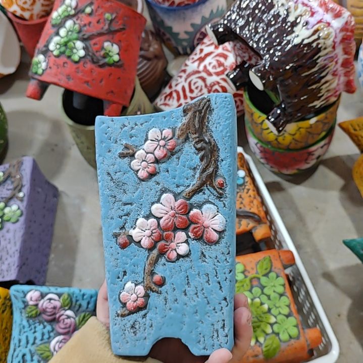 陶吸水透气的白陶花盆凑满12发货