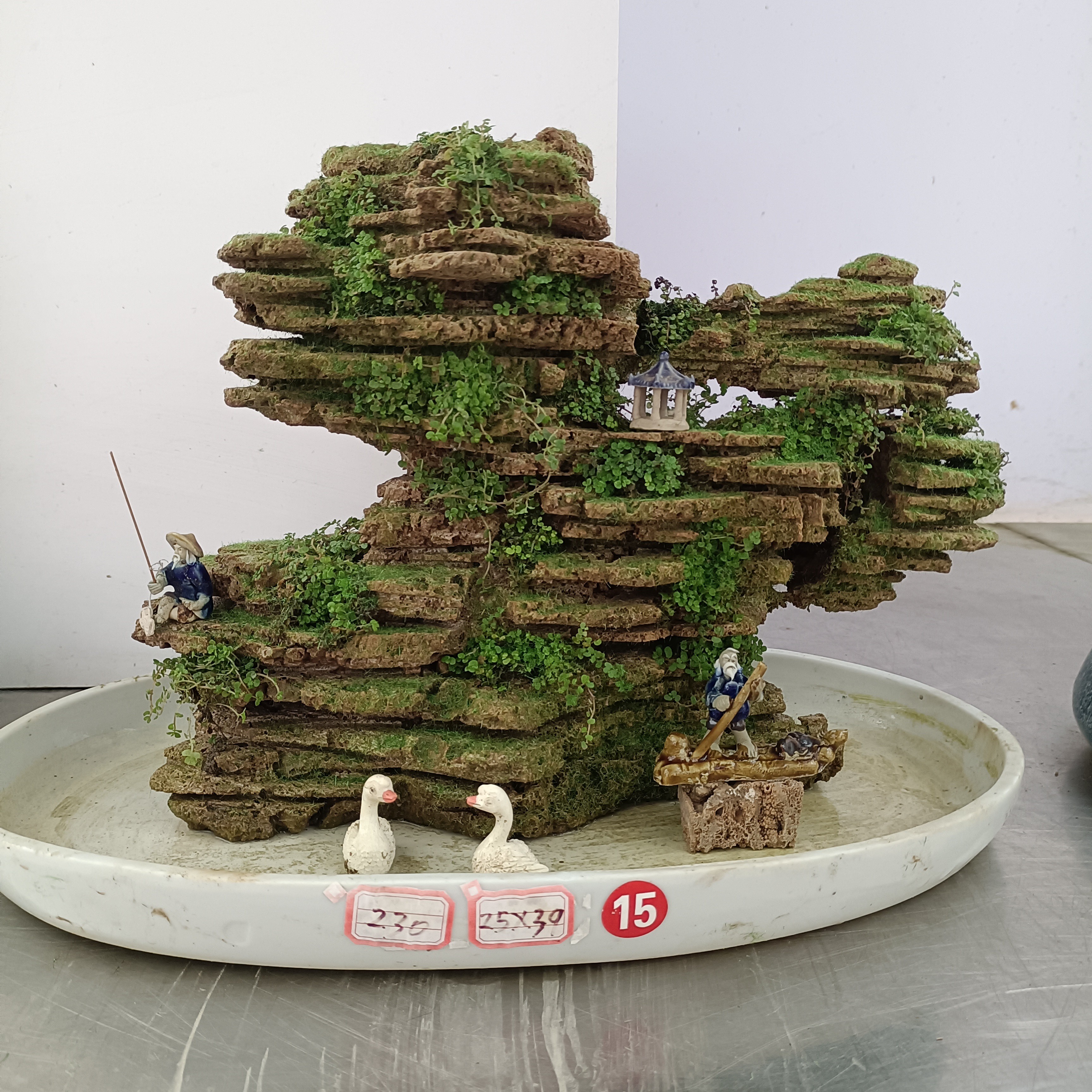 高25盆长38小型吸水石绿植盆景
