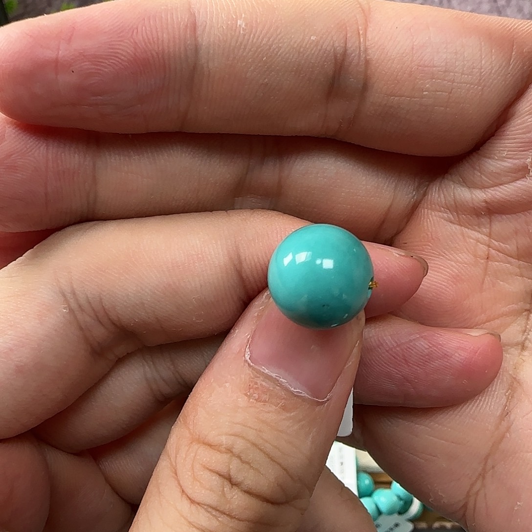 绿松石未镶嵌13mm➕单珠
