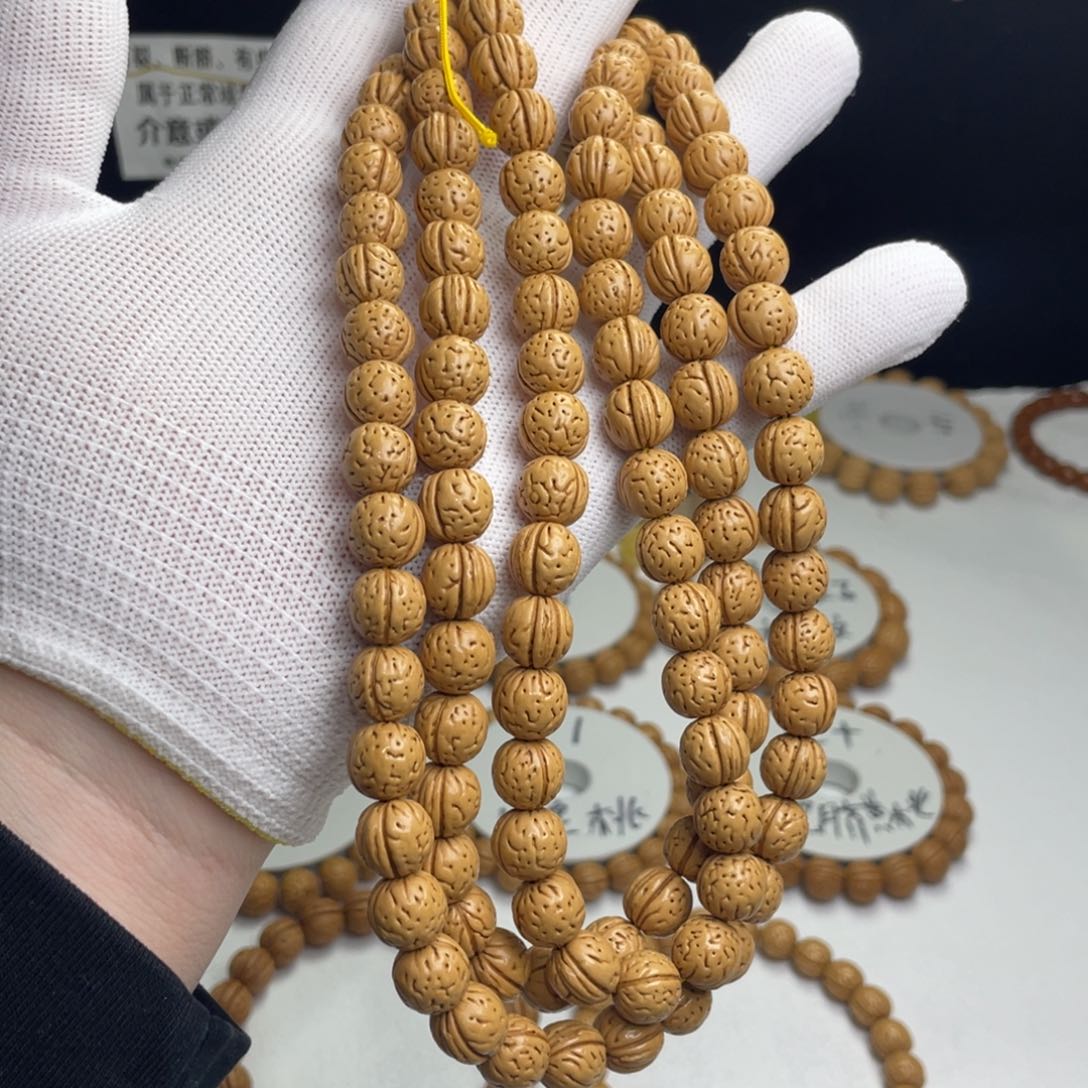 桃核手串10+ 脖挂野生小黄桃