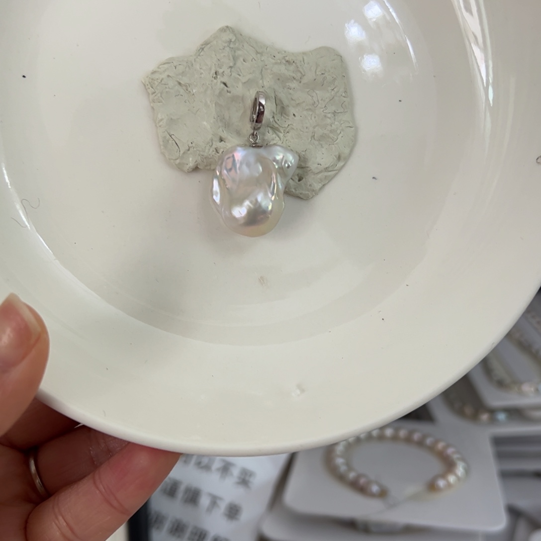 淡水珍珠耳饰银S925镶嵌