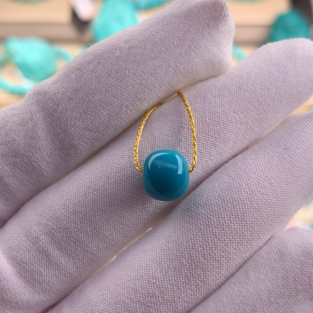 绿松石珠宝奇石未镶嵌8.8×7.8