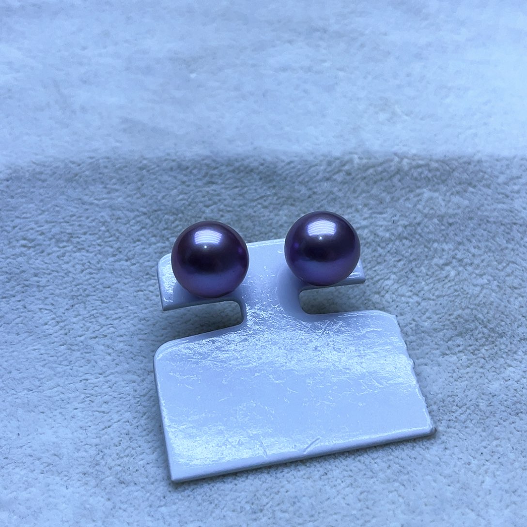 淡水珍珠耳饰银S925镶嵌