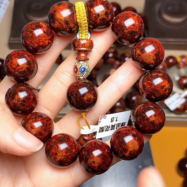 花梨木类手串/手链黄花梨风化料老挝花梨土埋料1.8