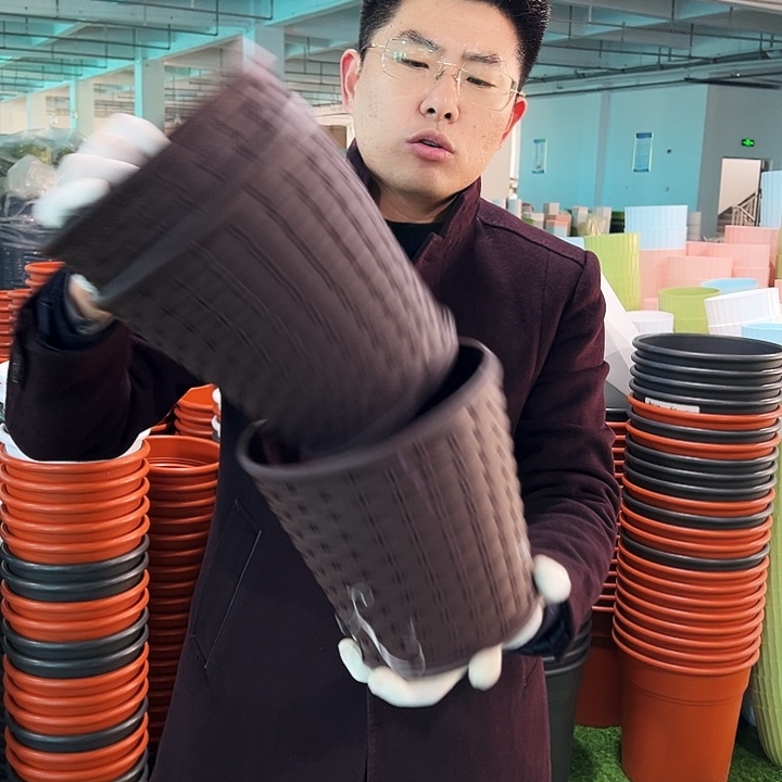 微瑕竹编口19高17混色3只无托