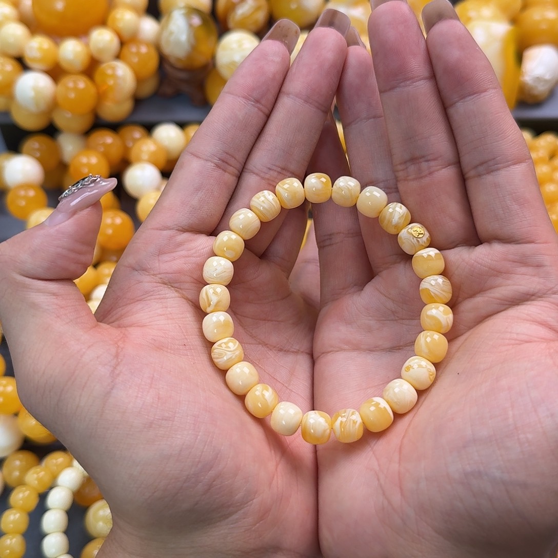 蜜蜡未镶嵌珠宝奇石同料9mm