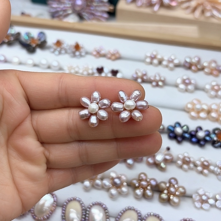 淡水珍珠发饰银S925镶嵌